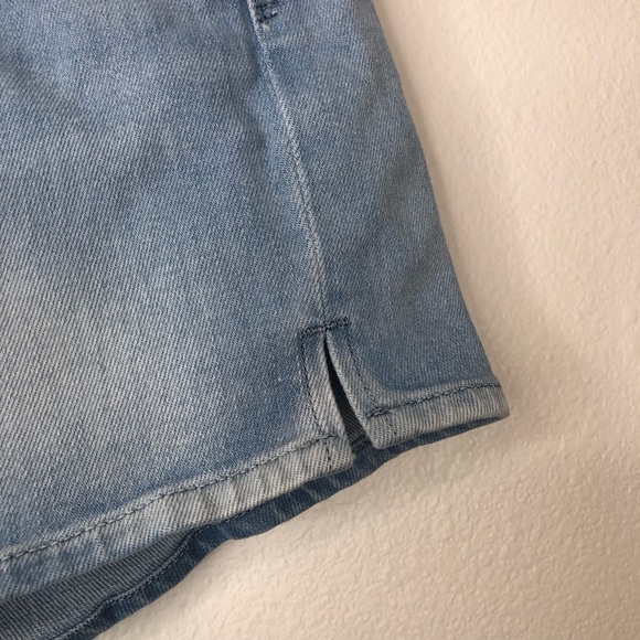 Frame Denim shorts scalloped edge high rise wright light wash casual summer - Picture 4 of 10